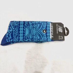 New Balance Lifestyle Socks N1144-1 Color Blue Pattern Size Large